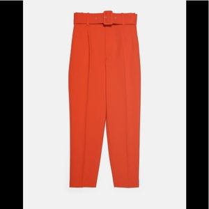 Zara High-Waist Belted Trouser